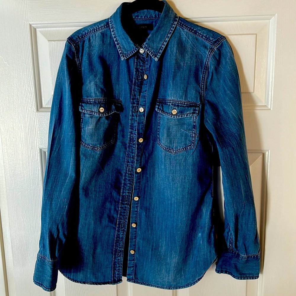 J Crew denim bouse